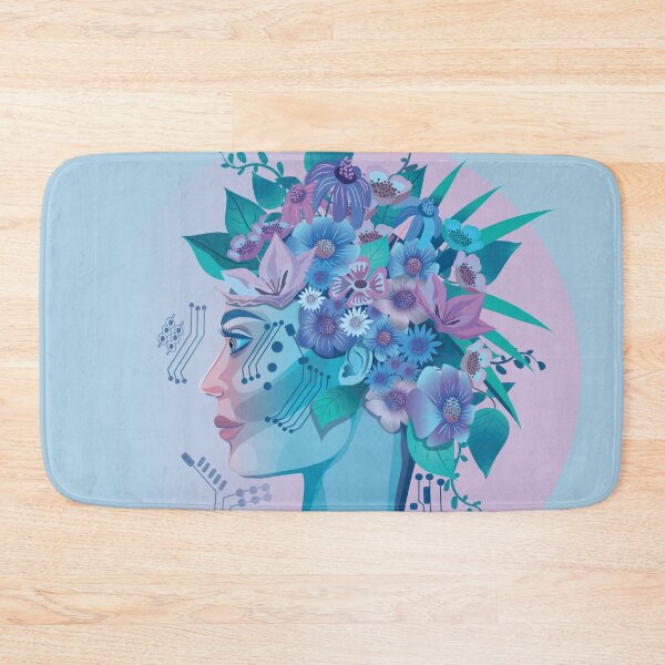 Item preview, Floral woman blue designed and sold by VJP Creations.
