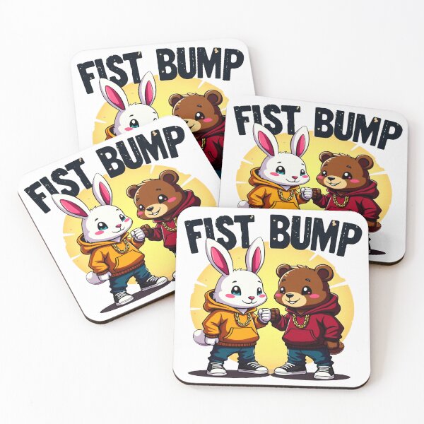 Item preview, Cool Bunny and Bear Fist Bump Hoodie Duo designed and sold by Mosaic-97.