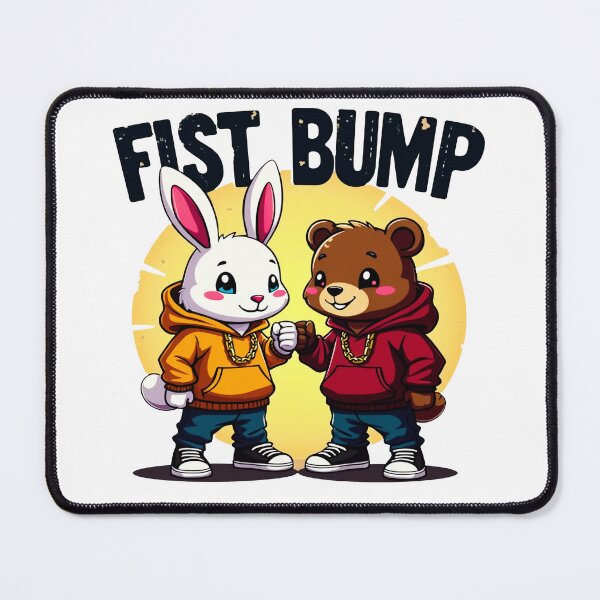 Item preview, Cool Bunny and Bear Fist Bump Hoodie Duo designed and sold by Mosaic-97.