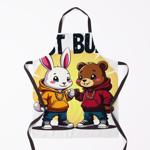 Item preview, Cool Bunny and Bear Fist Bump Hoodie Duo designed and sold by Mosaic-97.