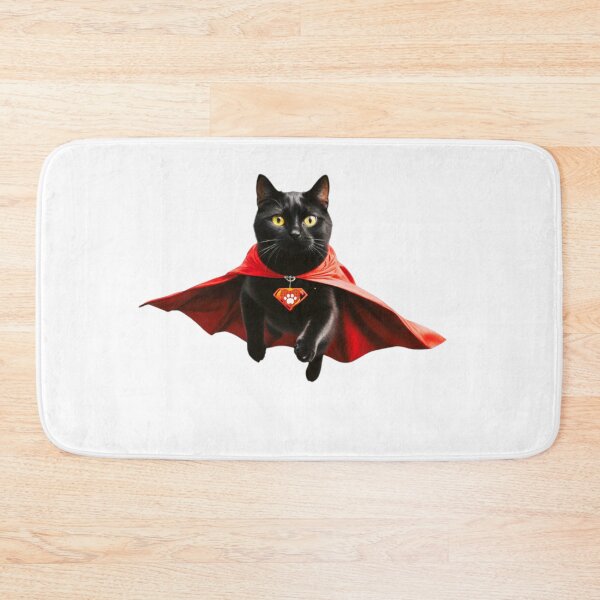 Item preview, BLACK CAT FLYING KITTY SUPER PAWS HERO STICKER designed and sold by Arts4U.