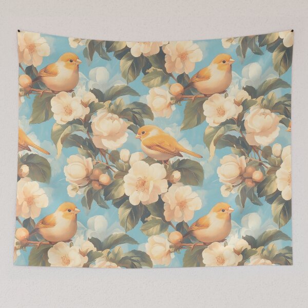 Item preview, Charming Canaries with Floral Accents designed and sold by Canary-Vice.