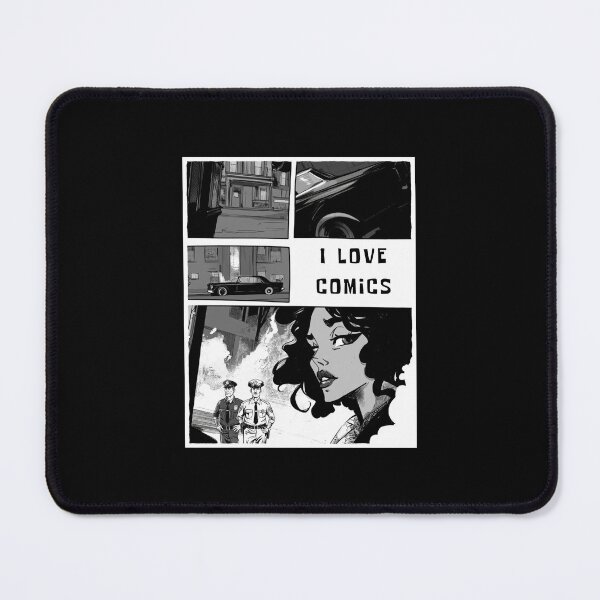 Item preview, I love comics, black and white comics-style artwork designed and sold by silent-violin.