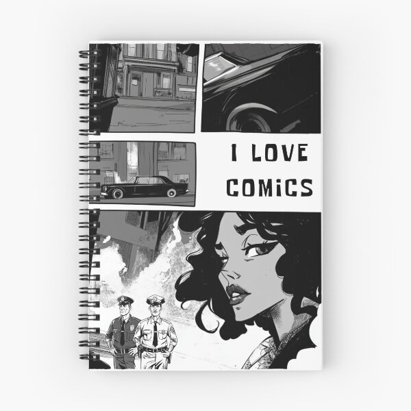 Item preview, I love comics, black and white comics-style artwork designed and sold by silent-violin.