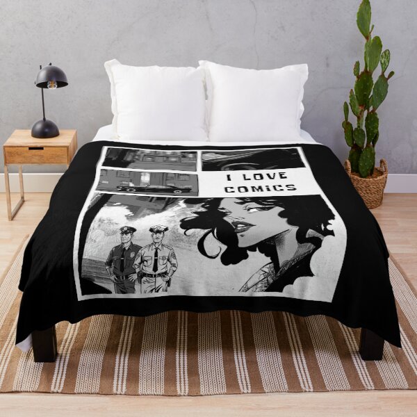 Item preview, I love comics, black and white comics-style artwork designed and sold by silent-violin.