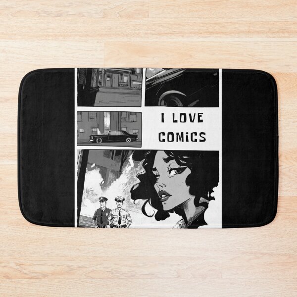 Item preview, I love comics, black and white comics-style artwork designed and sold by silent-violin.