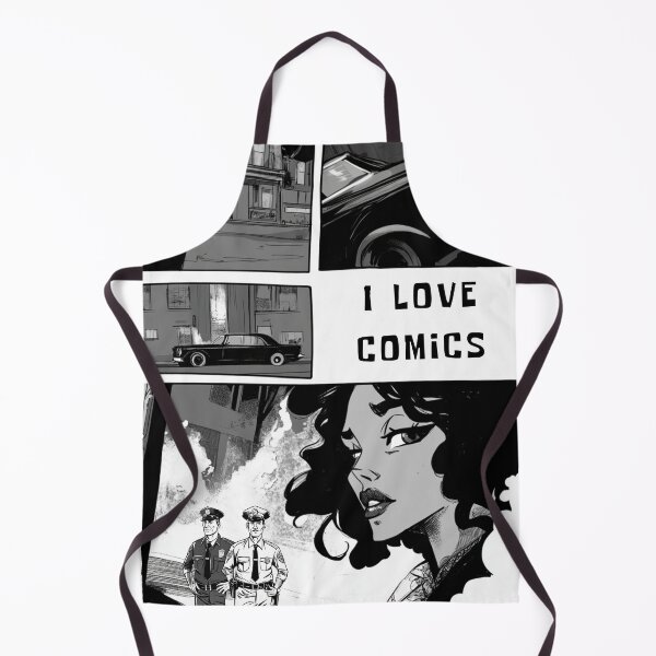 Item preview, I love comics, black and white comics-style artwork designed and sold by silent-violin.