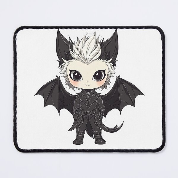 Item preview, Cute Chibi Bat-Winged Warrior Sticker for Fantasy Fans designed and sold by Liseri.