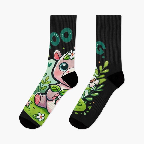 Item preview, Moo Deng Baby Hippo Bamboo Cutee Animal Hippo Lovers Kids designed and sold by SztylishDesigns.