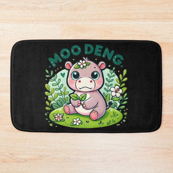 Item preview, Moo Deng Baby Hippo Bamboo Cutee Animal Hippo Lovers Kids designed and sold by SztylishDesigns.