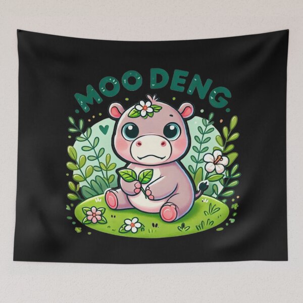 Item preview, Moo Deng Baby Hippo Bamboo Cutee Animal Hippo Lovers Kids designed and sold by SztylishDesigns.