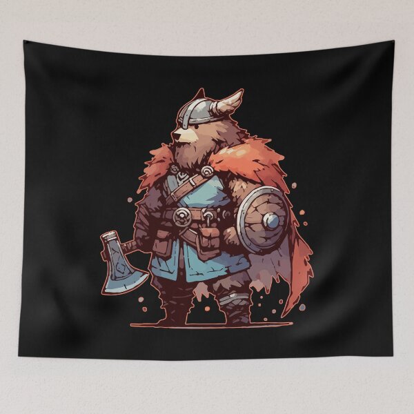 Item preview, Cute Viking Warrior Bear designed and sold by TomFrontierArt.