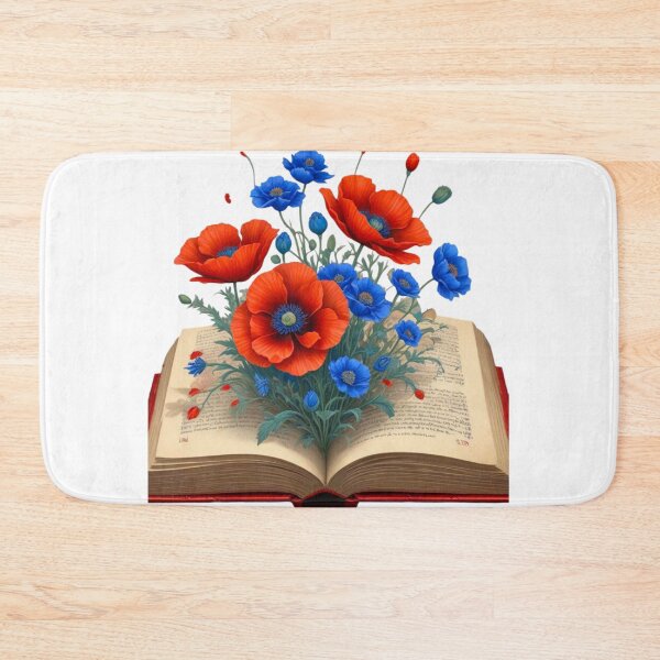 Item preview, FLOWERS GROWING FROM A BOOK PURPLE RED VINTAGE ANTIQUE designed and sold by Arts4U.
