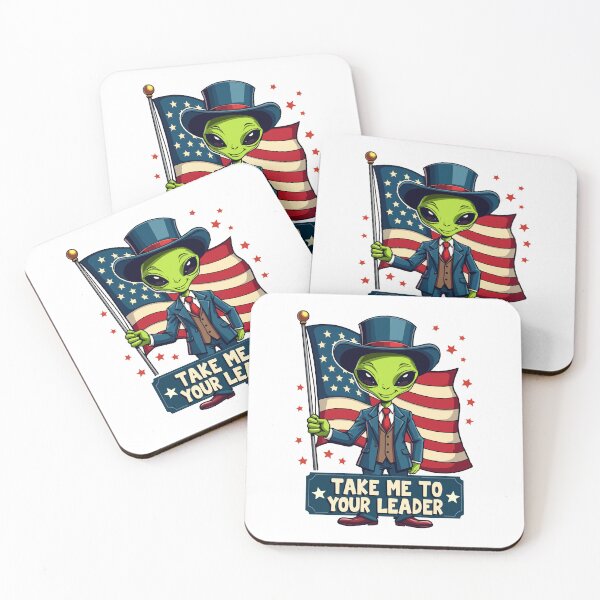 Item preview, Funny Alien Take Me to Your Leader USA Patriotic designed and sold by HandicraftArt.