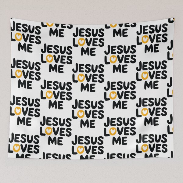 Item preview, Jesus Loves Me Christian Design - Cute and Simple Faith Message for All Ages by Haha Handles Hub designed and sold by HahaHandlesHub.