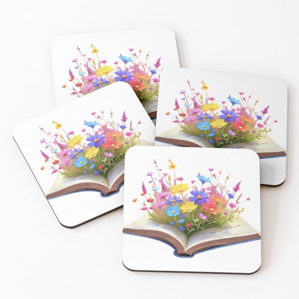 Item preview, PASTEL WILDFLOWERS GROWING FROM BOOK designed and sold by Arts4U.