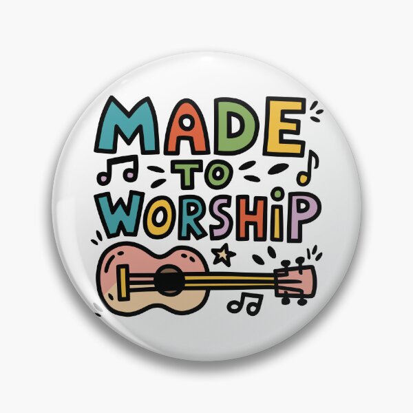 Item preview, Made to Worship Christian Design - Colorful Music and Faith Illustration for All Ages by Haha Handles Hub designed and sold by HahaHandlesHub.