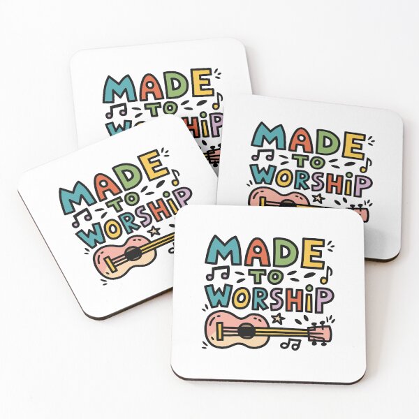 Item preview, Made to Worship Christian Design - Colorful Music and Faith Illustration for All Ages by Haha Handles Hub designed and sold by HahaHandlesHub.