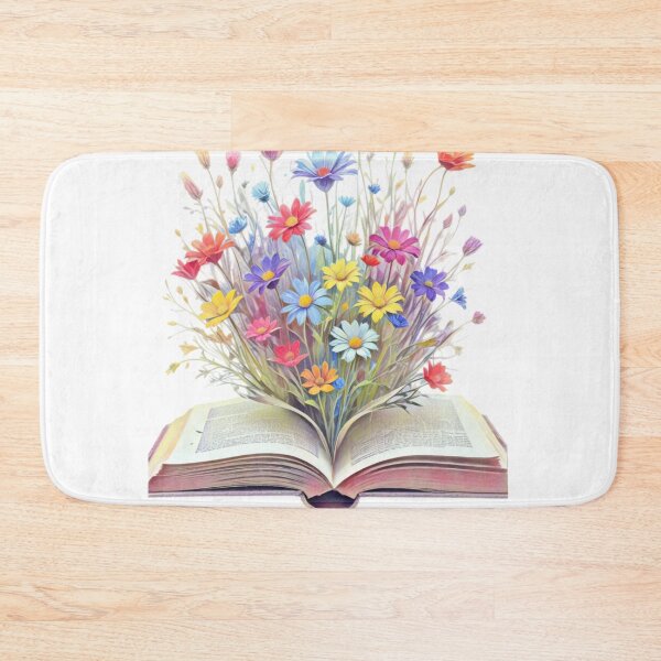 Item preview, DEMURE WILDFLOWERS GROWING FROM BOOK STICKER designed and sold by Arts4U.