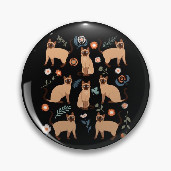 Item preview, Siamese Cat Flowers designed and sold by Clara Hollins.