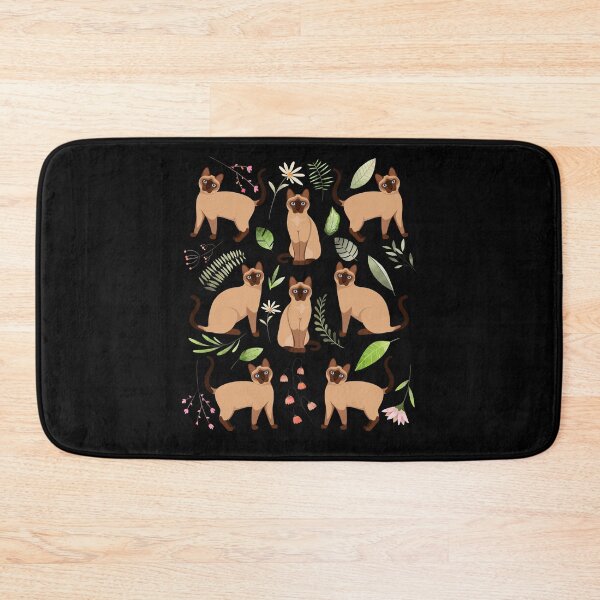 Item preview, Siamese Cat Flowers designed and sold by Clara Hollins.