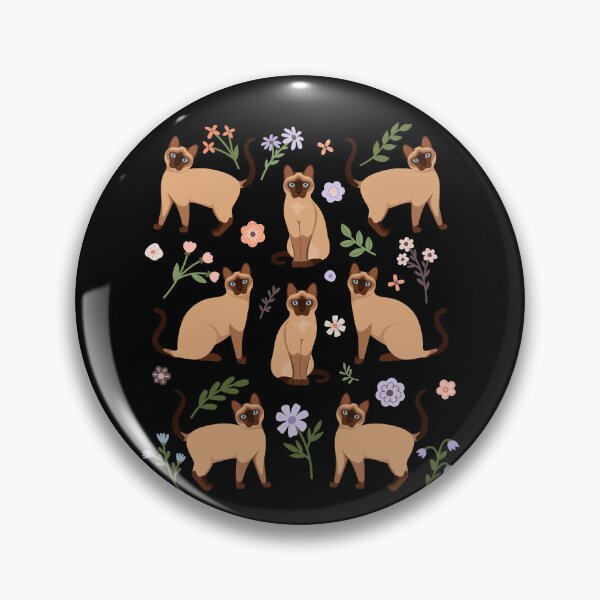 Item preview, Siamese Cat Flowers designed and sold by Clara Hollins.