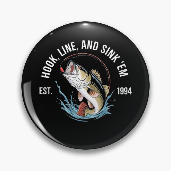 Item preview, Hook, Line, and Sinker Bass Fishing Illustration designed and sold by love3617.