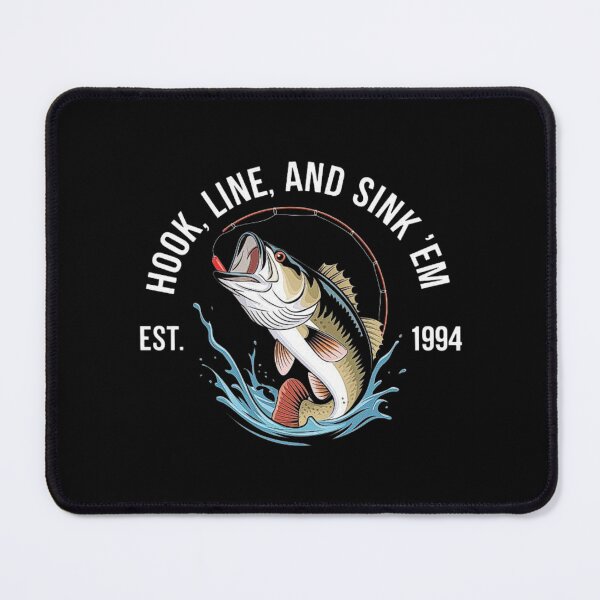 Item preview, Hook, Line, and Sinker Bass Fishing Illustration designed and sold by love3617.