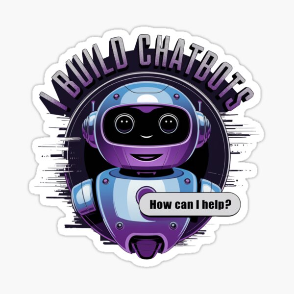 Item preview, I Build Chatbots Tshirts Stickers Mugs Cute Ai Robot Cartoon designed and sold by 100xGifts.
