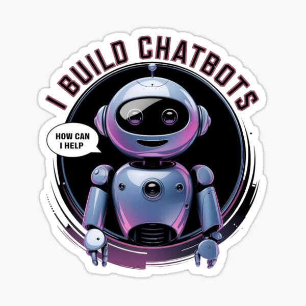 Item preview, I Build Chatbots Tshirts Stickers Mugs Cute Ai Robot Cartoon designed and sold by 100xGifts.