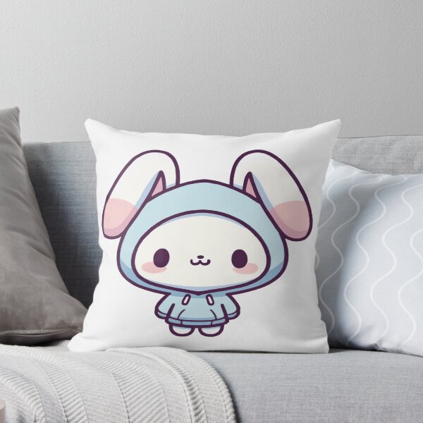 Item preview, Cute rabbit in kawaii chibi style wearing a sweater, hoodie or sweatshirt designed and sold by AdrianMDesigns.