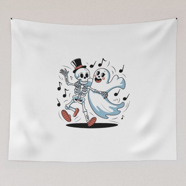 Item preview, Ghost & Skeleton, A Spooky Dance Party, funny idea ,  designed and sold by masteryStore.