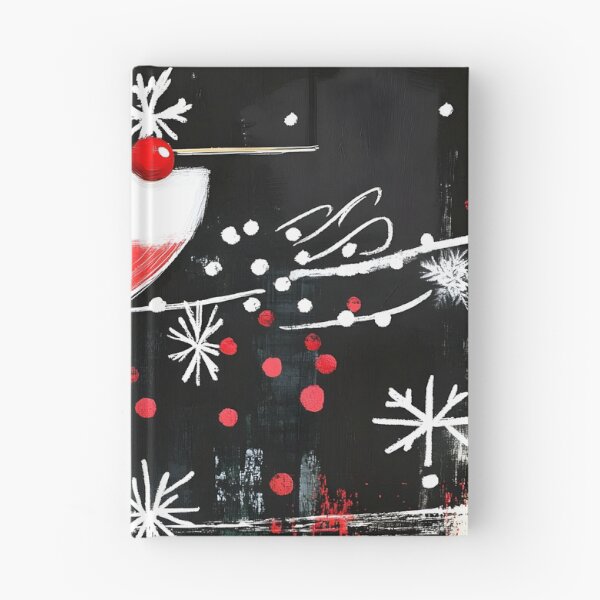 Item preview, Festive Christmas Cocktail with Holly Garnish and Winter Snowflake Accents AI Generated Abstract Art designed and sold by OlfactoART Studio.