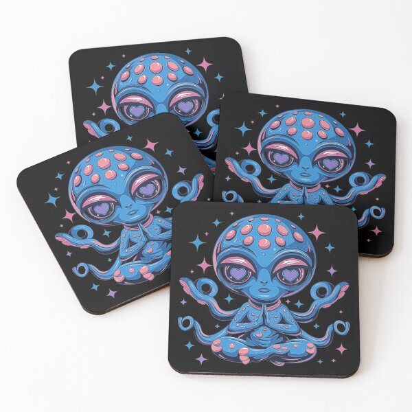 Item preview, Meditating Alien with Cosmic Vibes - Spiritual and Mystical Alien Art designed and sold by love3617.