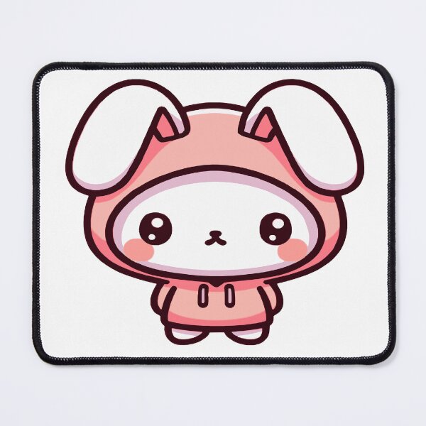 Item preview, Cute rabbit in kawaii chibi style wearing a red sweater/hoodie/sweatshirt designed and sold by AdrianMDesigns.