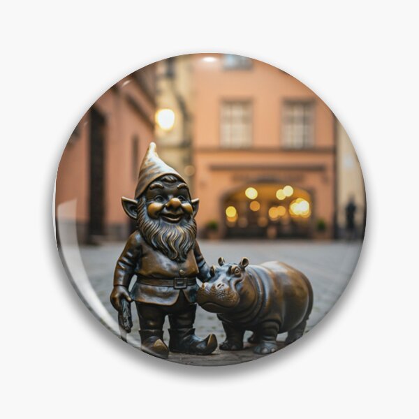 Item preview, Thinking of Wroclaw - Gnome With House Hippo designed and sold by Purrfecta.