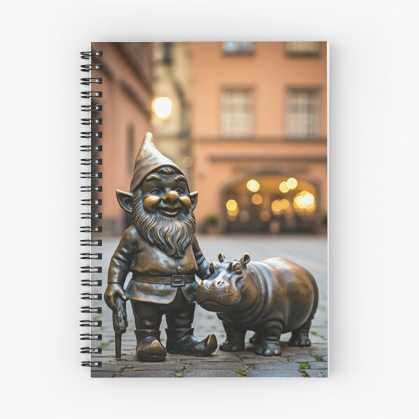 Item preview, Thinking of Wroclaw - Gnome With House Hippo designed and sold by Purrfecta.