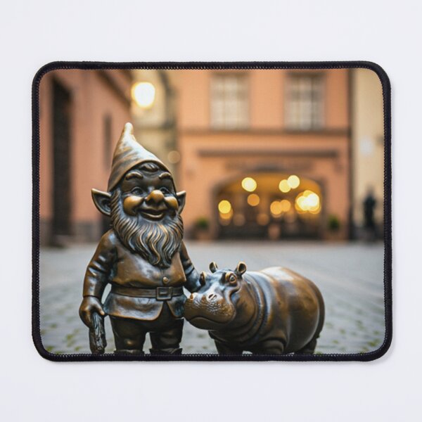 Item preview, Thinking of Wroclaw - Gnome With House Hippo designed and sold by Purrfecta.
