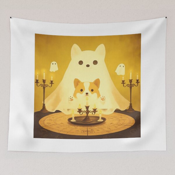 Item preview, Cute Corgi Ghost Seance with Adorable Spirits designed and sold by yinyuecreation.