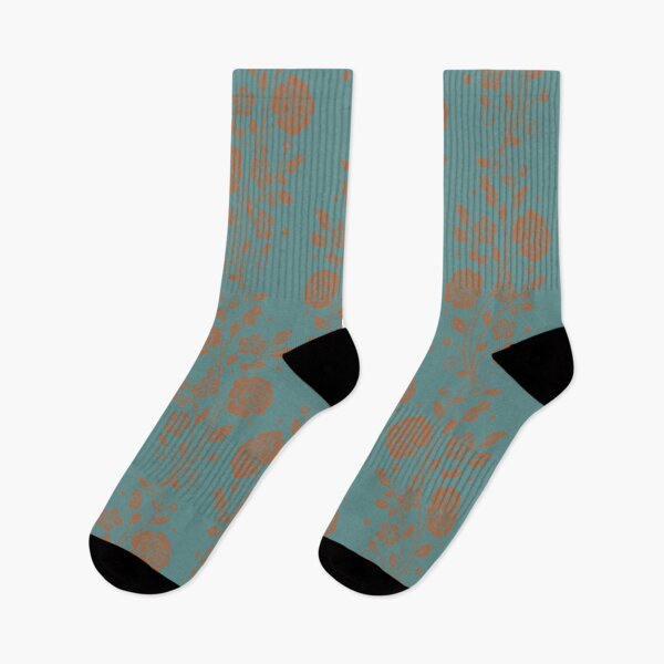 Item preview, ROSES - BRAN BROWN ON TEAL BLUE designed and sold by CONTRAPINK.