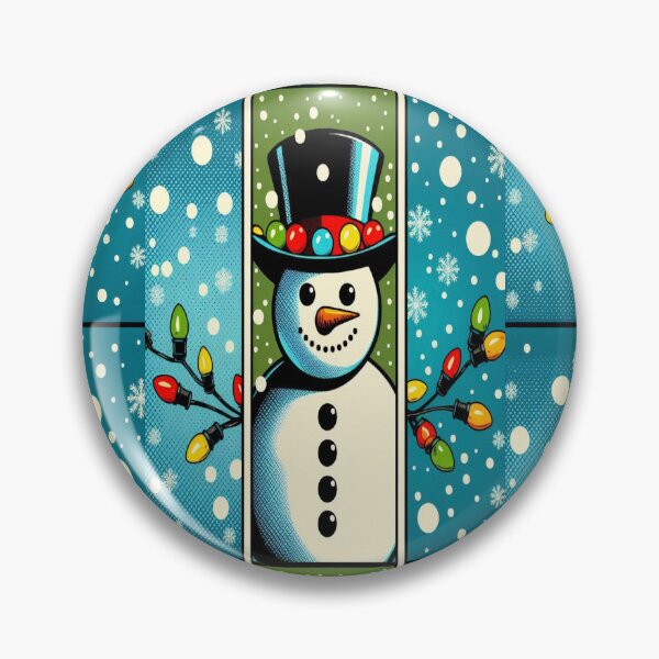 Item preview, christmas Snowman with a garland of Christmas bulbs,rbcozyholidays,CozyHolidays designed and sold by Expressions-Sel.
