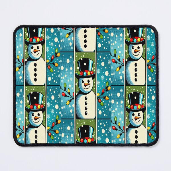 Item preview, christmas Snowman with a garland of Christmas bulbs,rbcozyholidays,CozyHolidays designed and sold by Expressions-Sel.