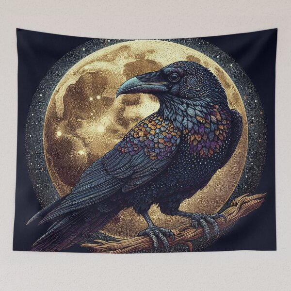 Item preview, Raven by moonlight 2 designed and sold by Kallak-AI-Art.