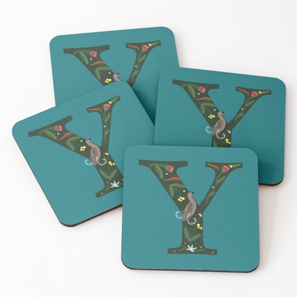 Item preview, Teal Letter Y - Australian Folk Art Alphabet  designed and sold by Donnahuntriss.