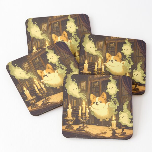Item preview, Cute Corgi Ghost Seance with Adorable Spirits designed and sold by yinyuecreation.
