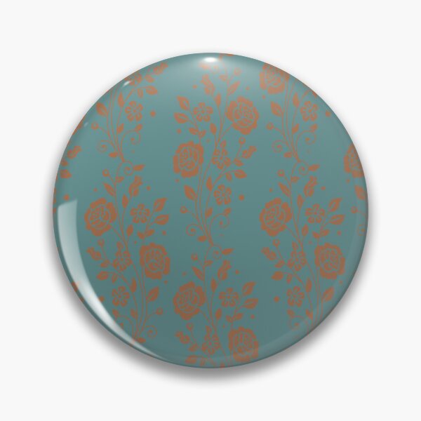 Item preview, ROSES - BRAN BROWN ON TEAL BLUE designed and sold by CONTRAPINK.