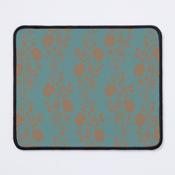 Item preview, ROSES - BRAN BROWN ON TEAL BLUE designed and sold by CONTRAPINK.