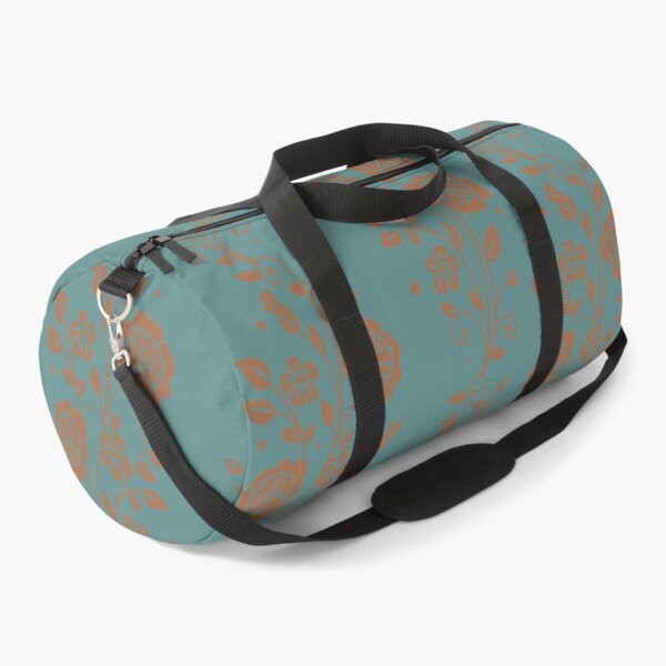 Item preview, ROSES - BRAN BROWN ON TEAL BLUE designed and sold by CONTRAPINK.