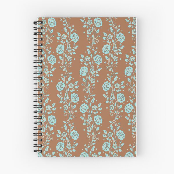 Item preview, ROSES - SHELL BLUE ON BRAN BROWN  designed and sold by CONTRAPINK.