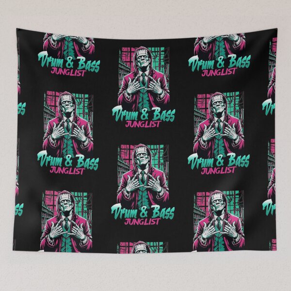 Item preview, DRUM AND BASS  - Junglist Frankenstein (pink)  designed and sold by Discothreadz.